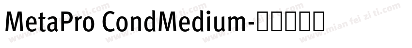 MetaPro CondMedium字体转换